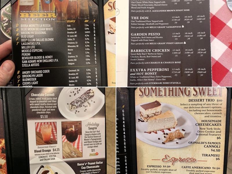 Grimaldi's Pizzeria Menu