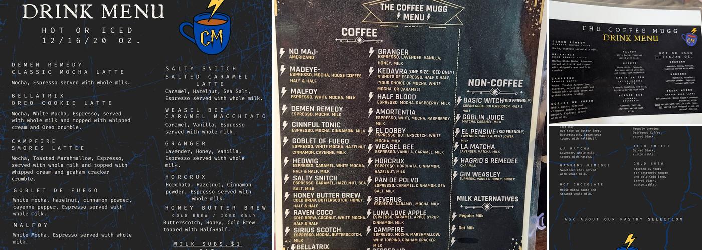The Coffee Mugg Menu