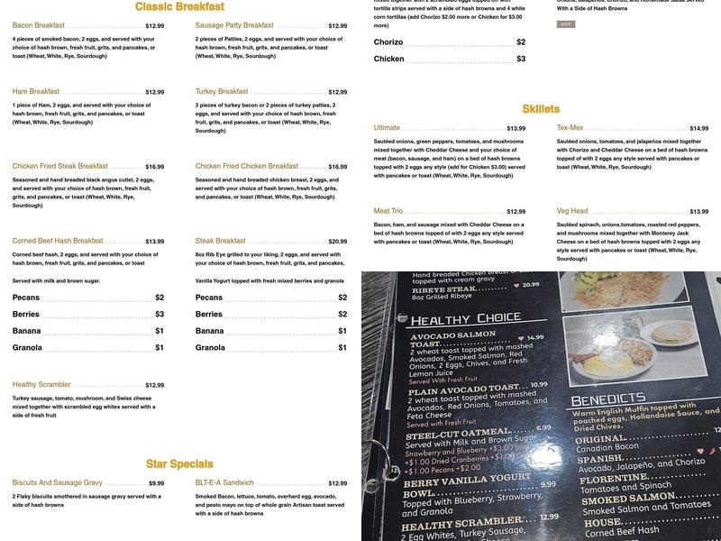 Mimi’s Star Cafè Menu