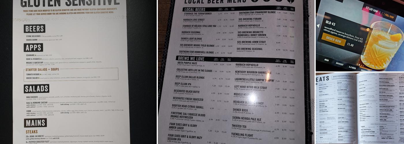 Yard House Menu