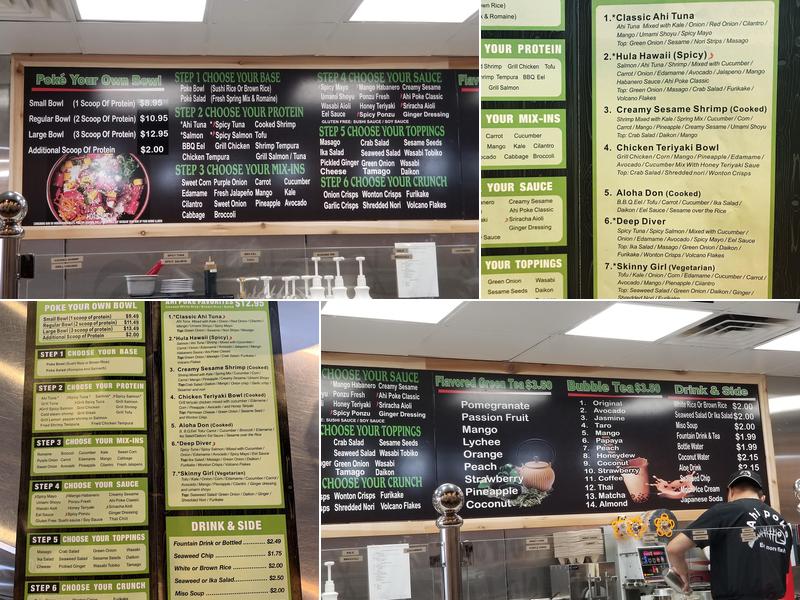 Ahi Poke - Hawaiian Bowls & Tapioca Tea Menu