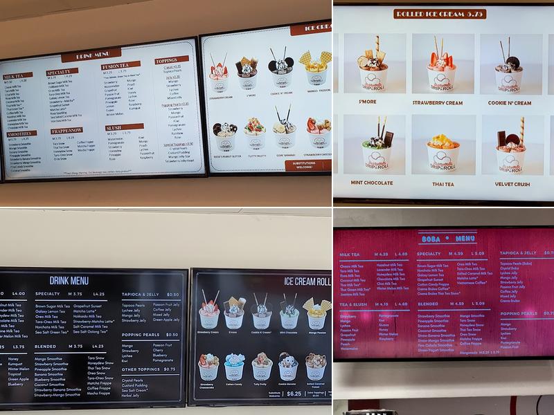 Drip N Roll Menu