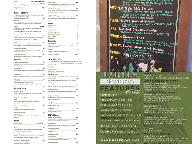 Didi's Downtown Menu