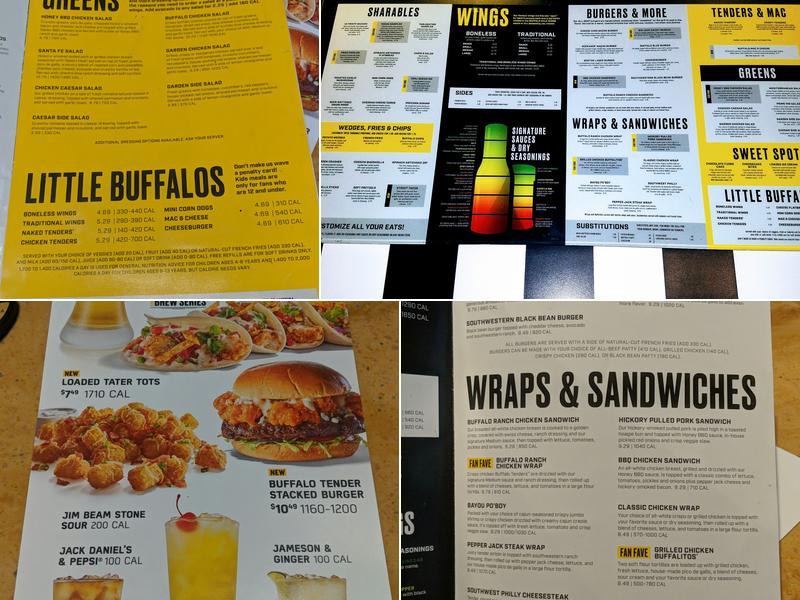 Buffalo Wild Wings Menu