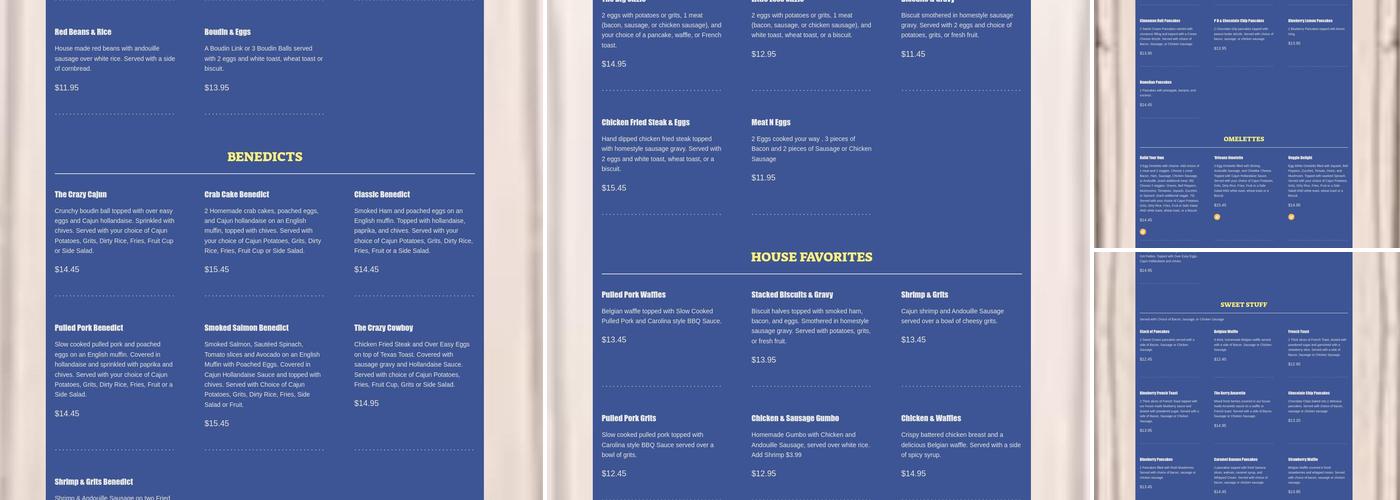 Sizzle & Brew Breakfast & Lunch Menu