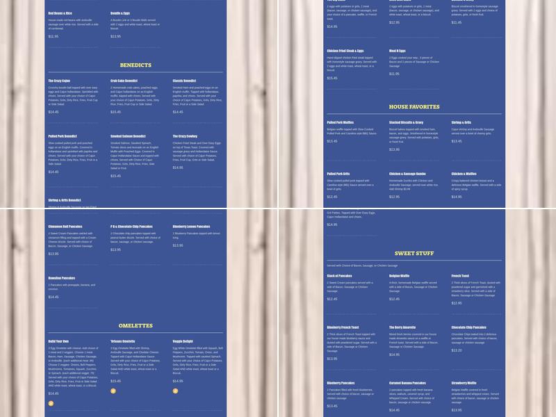 Sizzle & Brew Breakfast & Lunch Menu