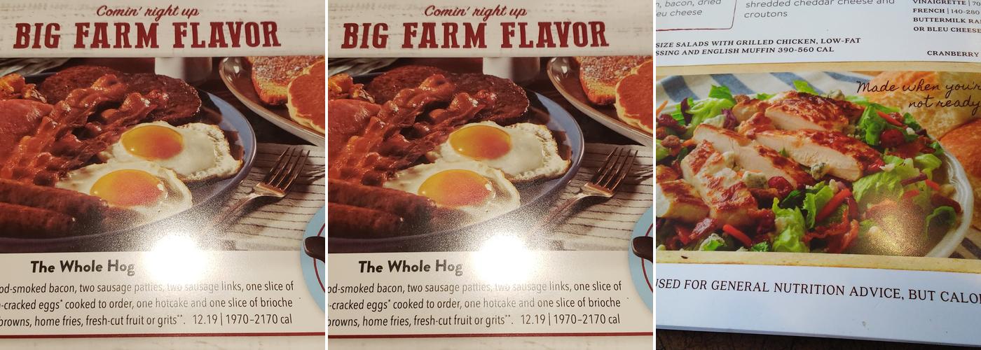 Bob Evans Menu