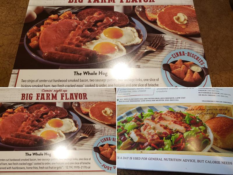 Bob Evans Menu