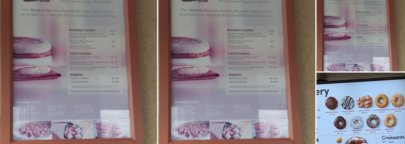 Tim Hortons Menu
