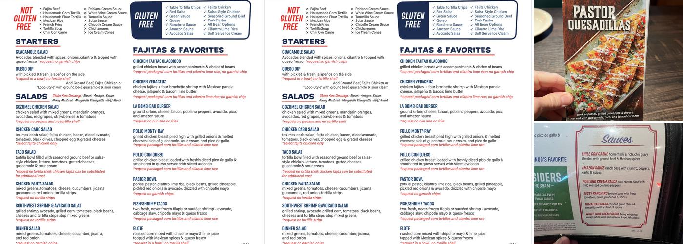 Gringo's Mexican Kitchen {New Caney} Menu