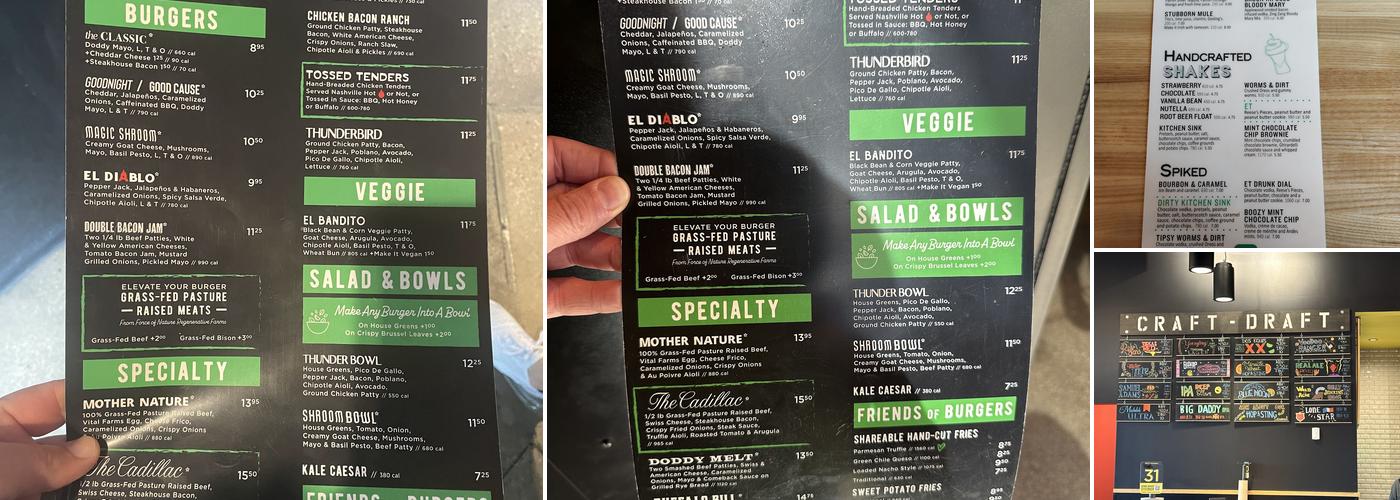 Hopdoddy Burger Bar Menu