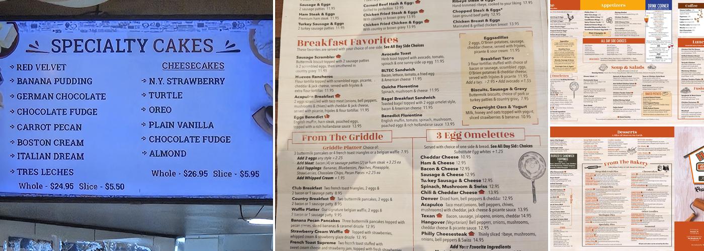 House of Pies Restaurant & Bakery The Woodlands Menu