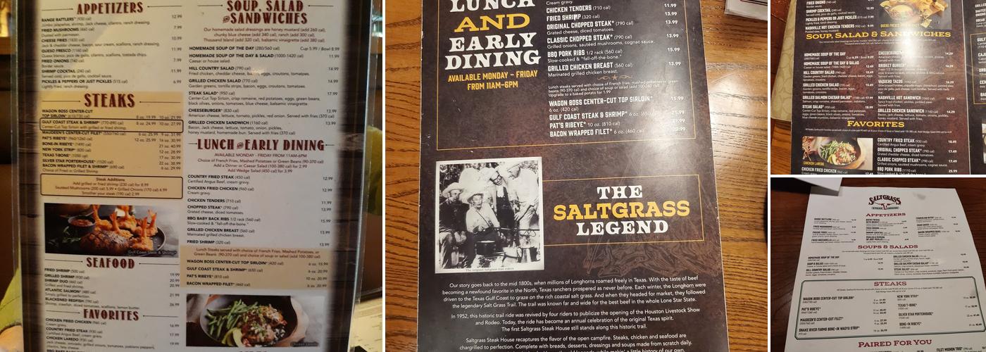 Saltgrass Steak House Menu