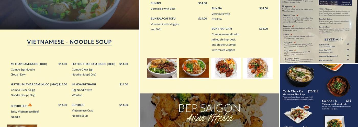 Bep Saigon Menu