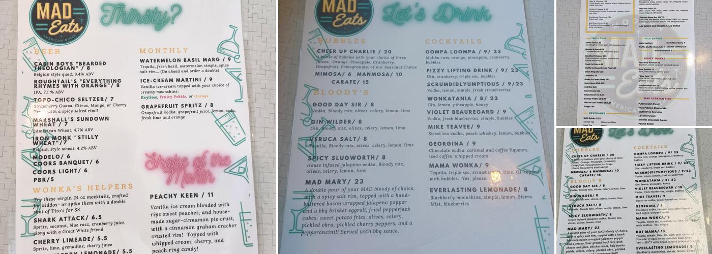MAD Eats Menu