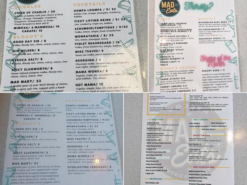 MAD Eats Menu