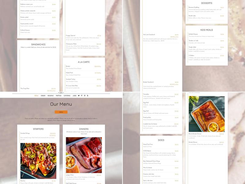 SBH BBQ Menu