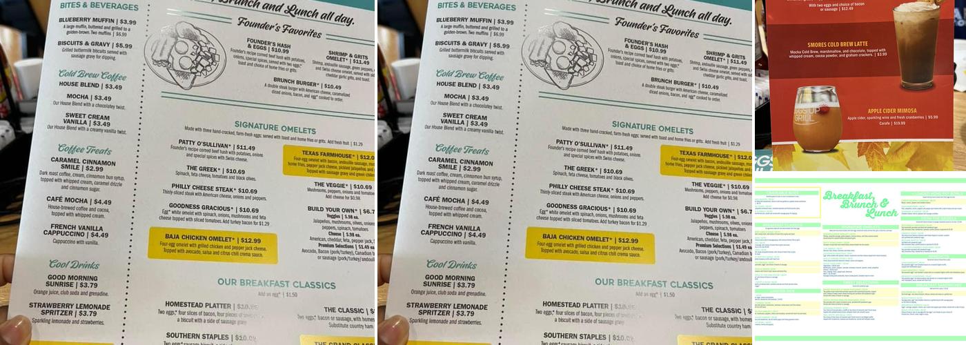 Eggs Up Grill Menu