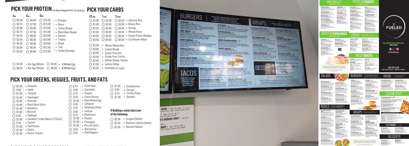 Fueled Kitchen Menu
