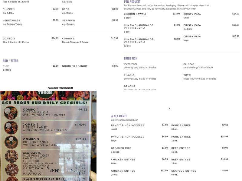 BFF Turon Pinoy Food Rocks Menu