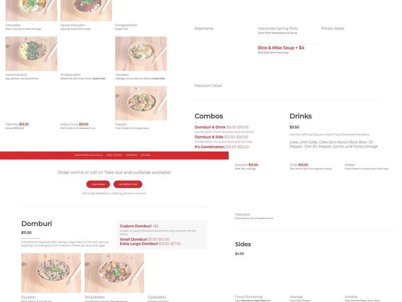 K’s Kitchen Menu