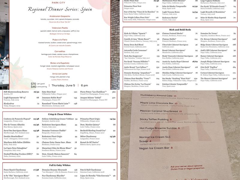 Hearth and Hill Menu