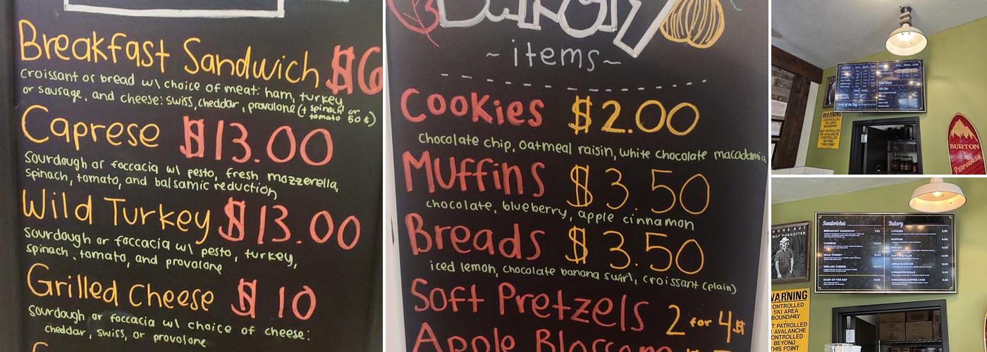 First Lift Coffee Menu