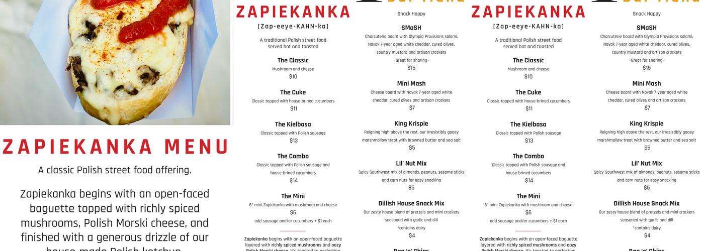 Threshold Brewing & Blending Menu