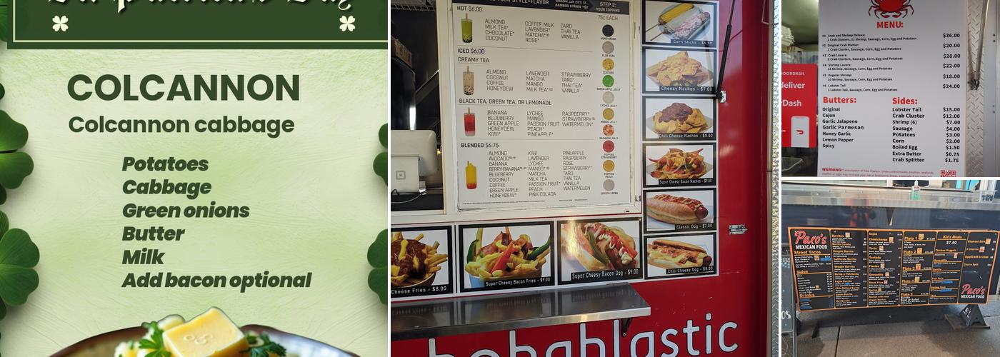 The Yard Food Park Menu