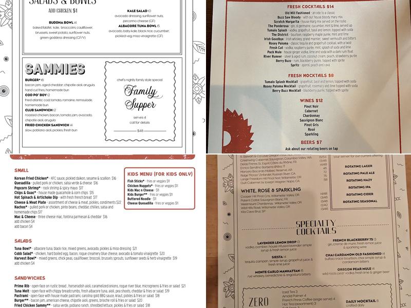 Mill Works Pub Menu