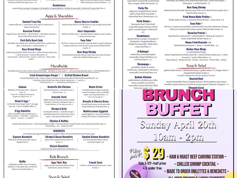 Ornery Beer Company Menu