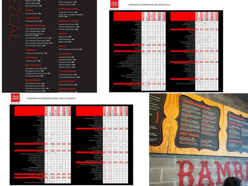 Taco Bamba Taqueria Menu