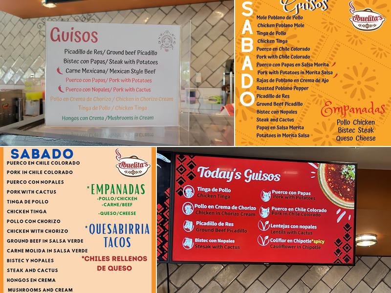 Abuelita's Menu