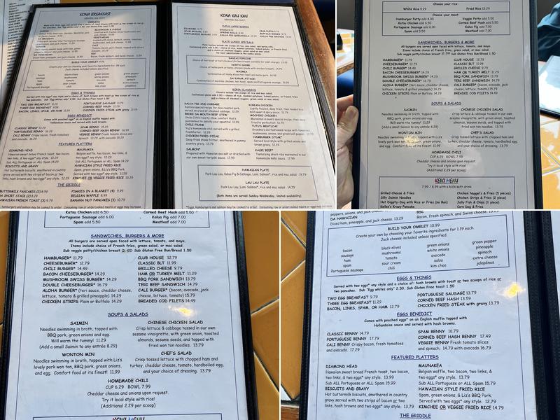 Kona Kitchen - Lynnwood Menu