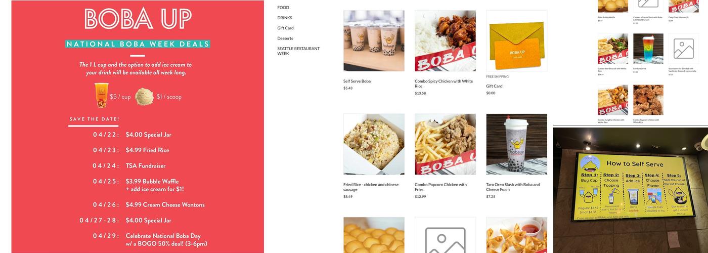 Boba Up Menu