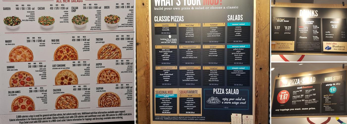 MOD Pizza Menu