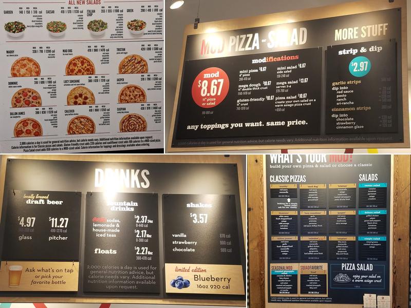 MOD Pizza Menu