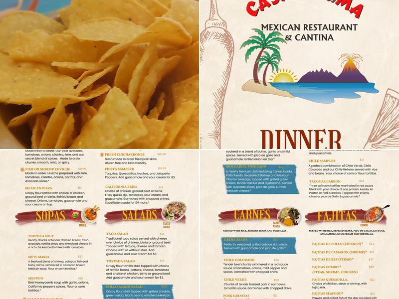 Casa Colima Menu