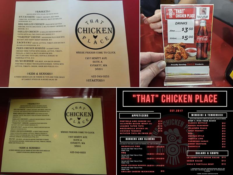 That Chicken Place Menu