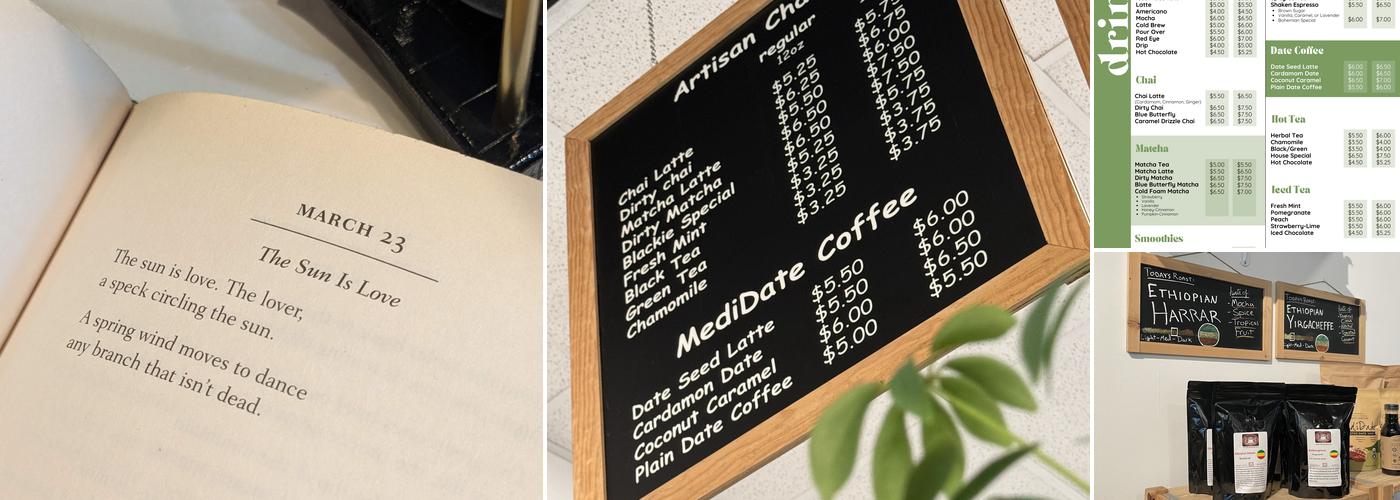 Bohemian House of Espresso + Chai Menu