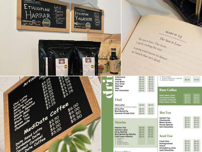 Bohemian House of Espresso + Chai Menu
