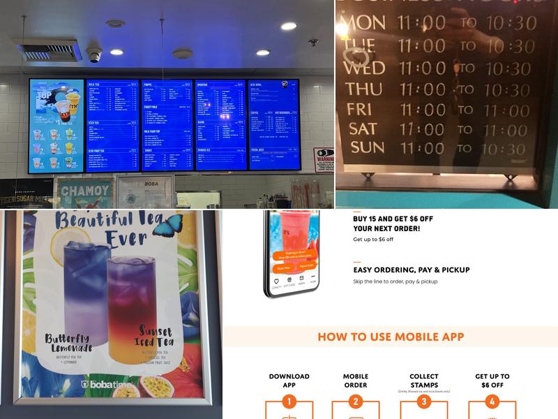 It's Boba Time Menu