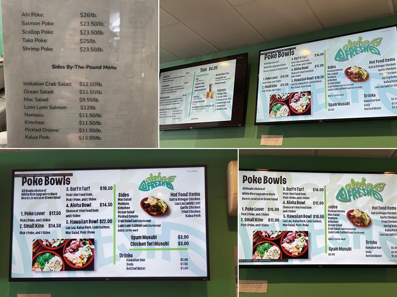 Aloha Fresh Menu
