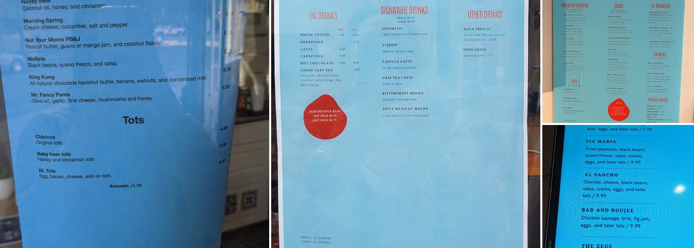 Breakfast Little Menu