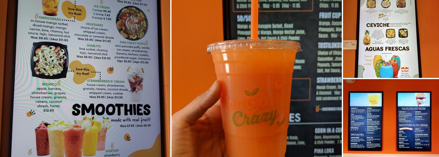 Mango Crazy Menu