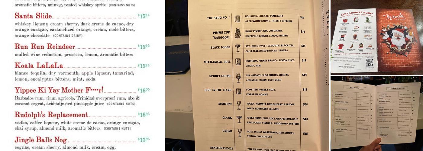 The Snug Menu