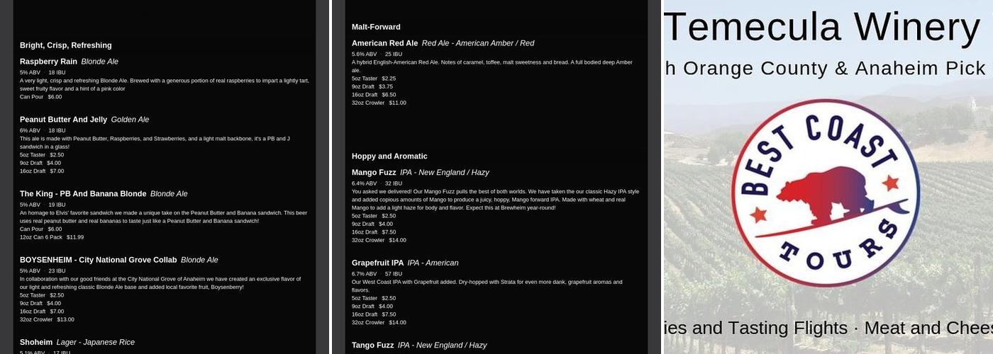 Brewheim Menu