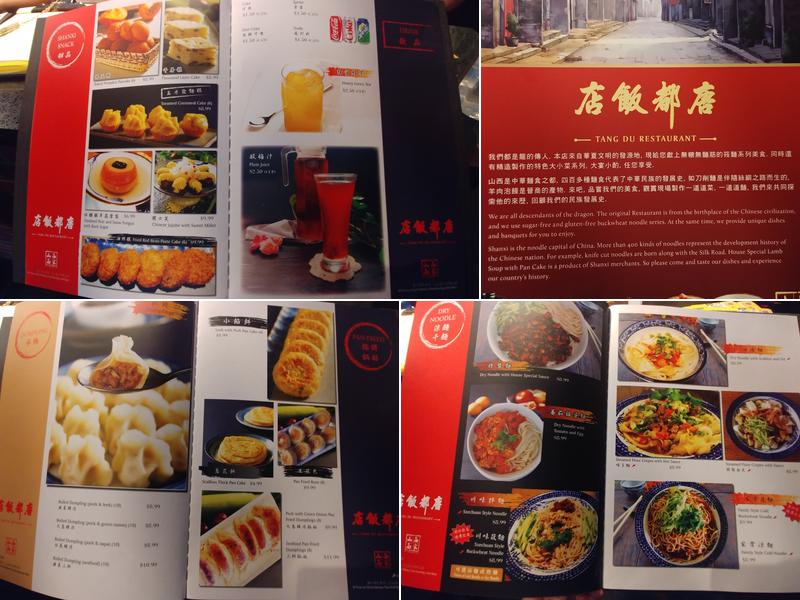Tang Du Restaurant Menu