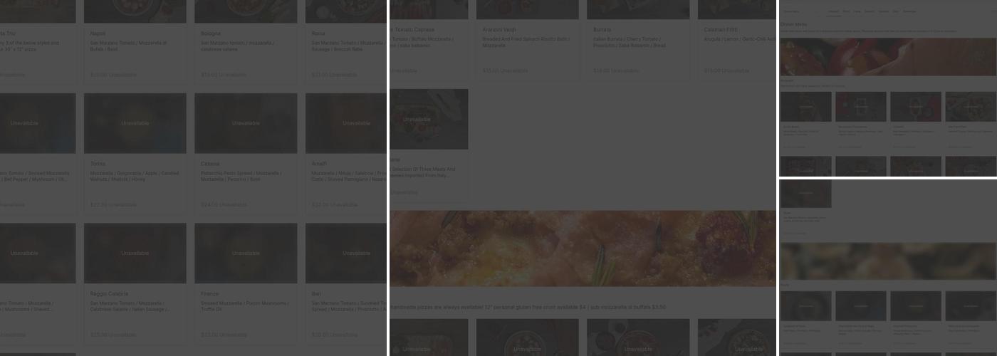 Trenta Pizza & Cucina Menu