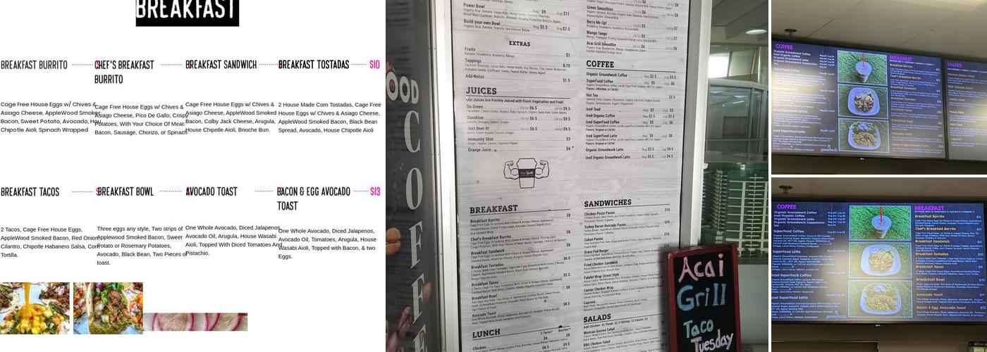 Acai Grill Menu